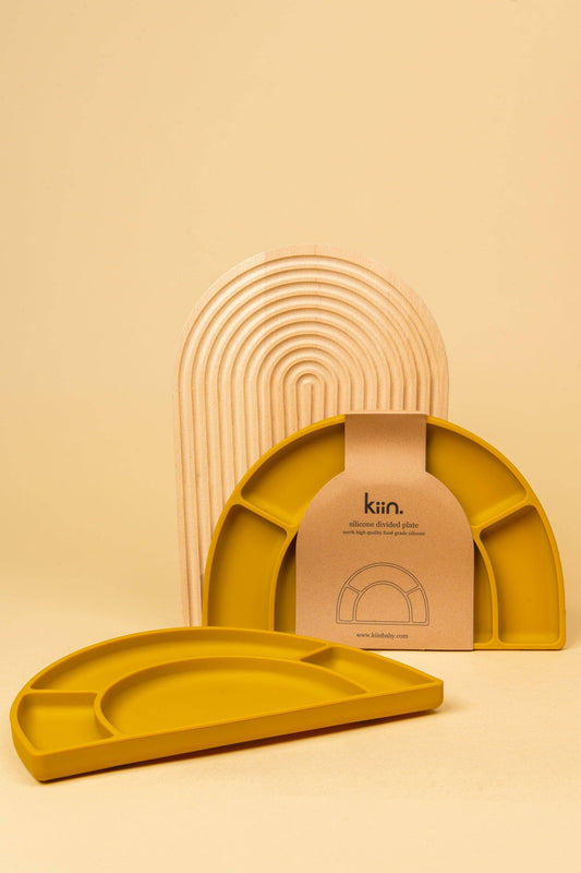 Kiin Baby - Silicone Divided Plate - SALE: Mustard