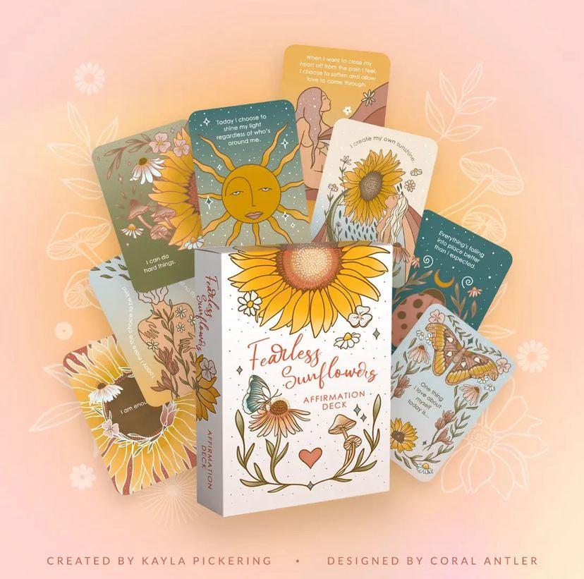 Pre-order Fearless Sunflowers affirmation card deck