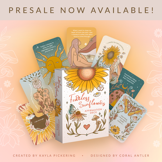 PRE-ORDER Fearless Sunflowers Affirmation cards